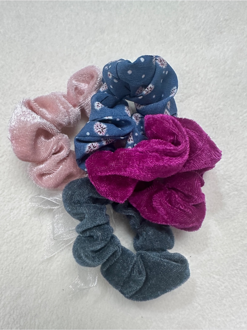 4-Piece Coordinated Scrunchie Bundle